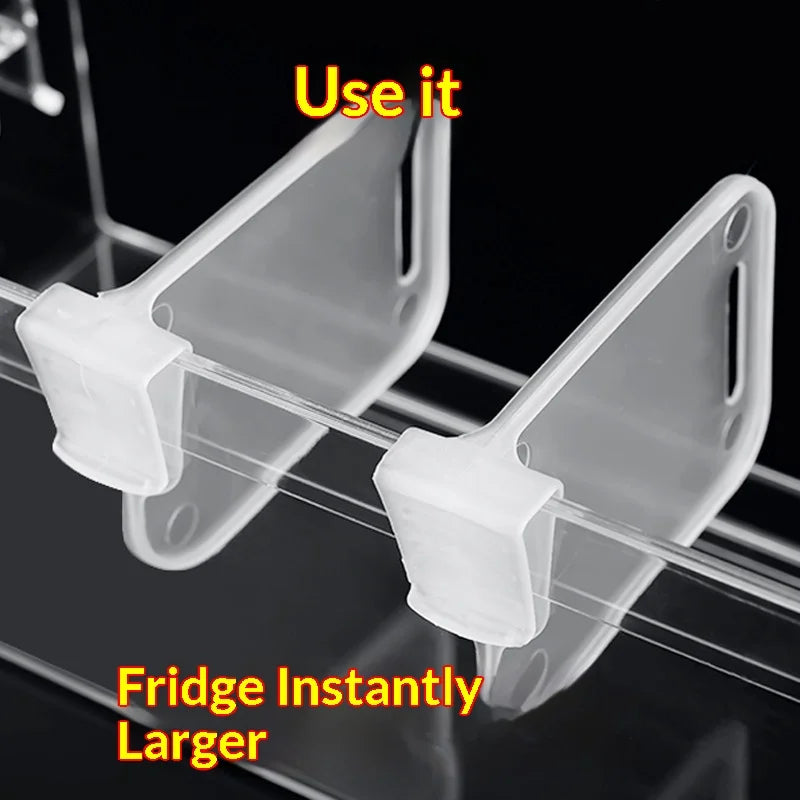 Adjustable Clear Fridge Divider Clips – Shelf Organizer