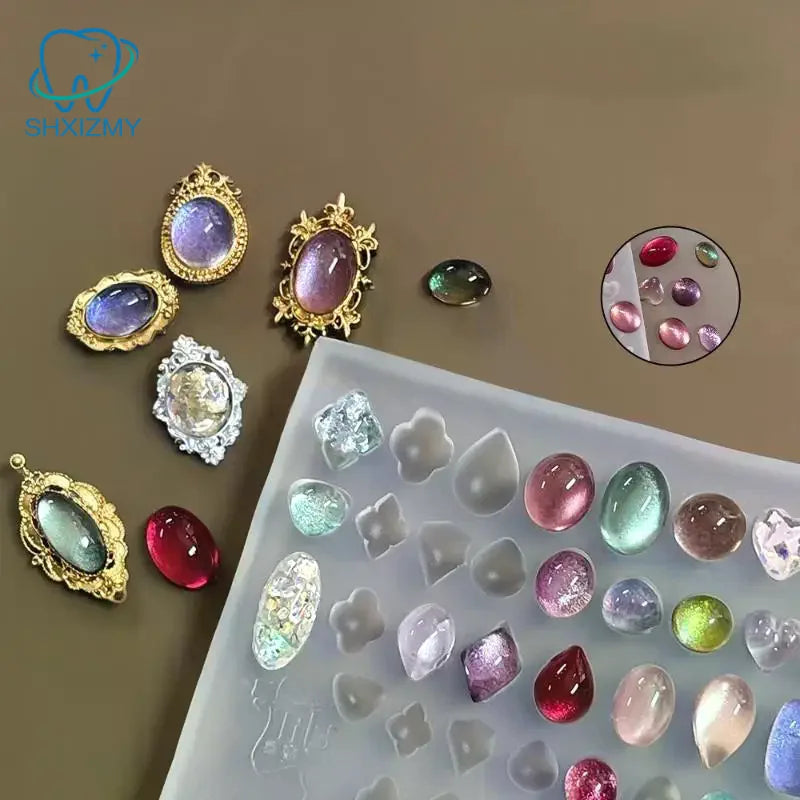3D Baroque Silicone Nail Mold – Retro Frame & Shell Carving
