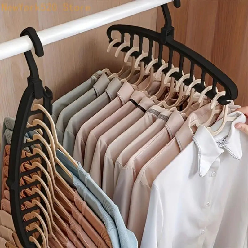 11-Slot Heavy Duty Plastic Multi-Hanger – 3-Pack Space Saver