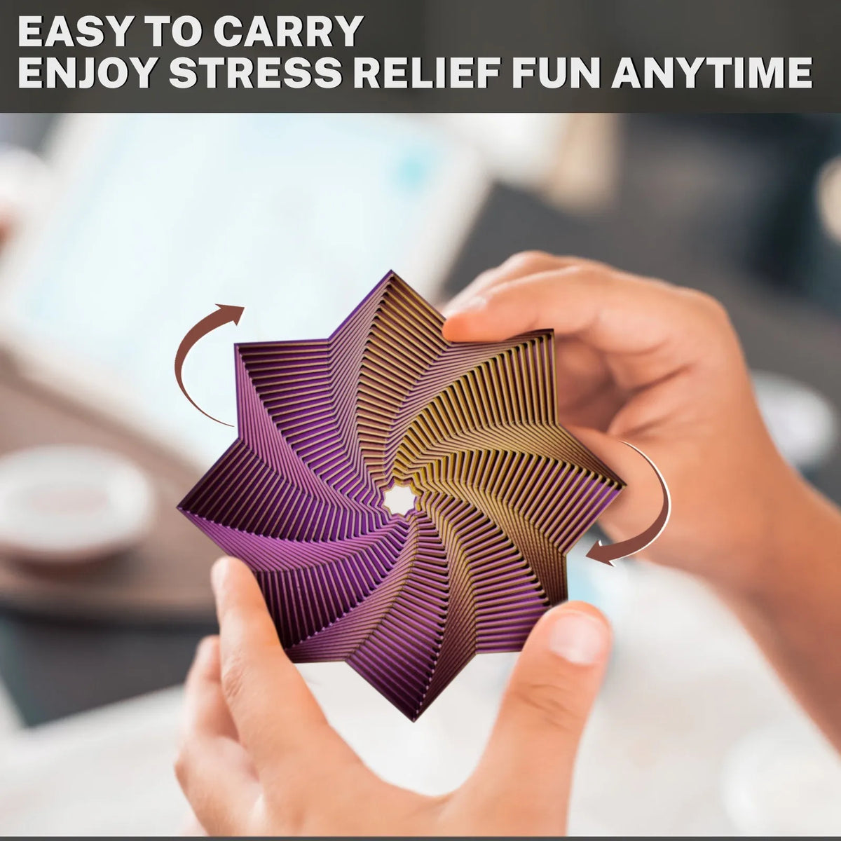 3D Printed Octagonal Fidget Toy – Geometric Sensory Spiral