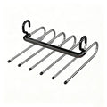 6-in-1 S-Shape Pants Rack – Multi-Layer Closet Space Saver
