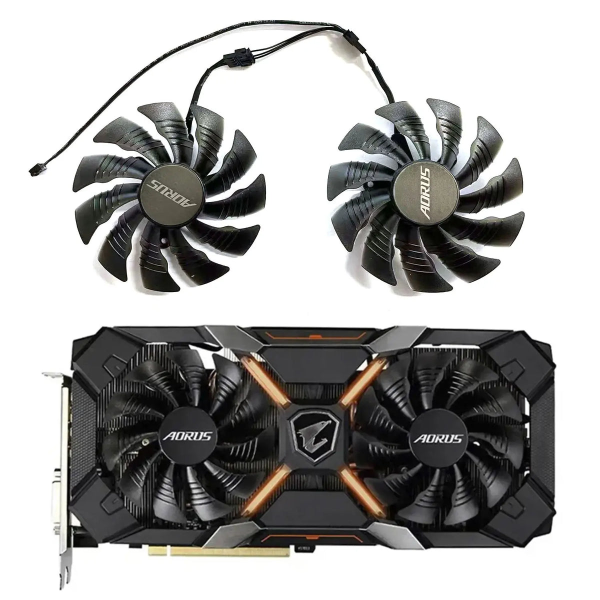 T129215BU GPU Fans 2-Pack for GIGABYTE RX VEGA 64/56 Gaming