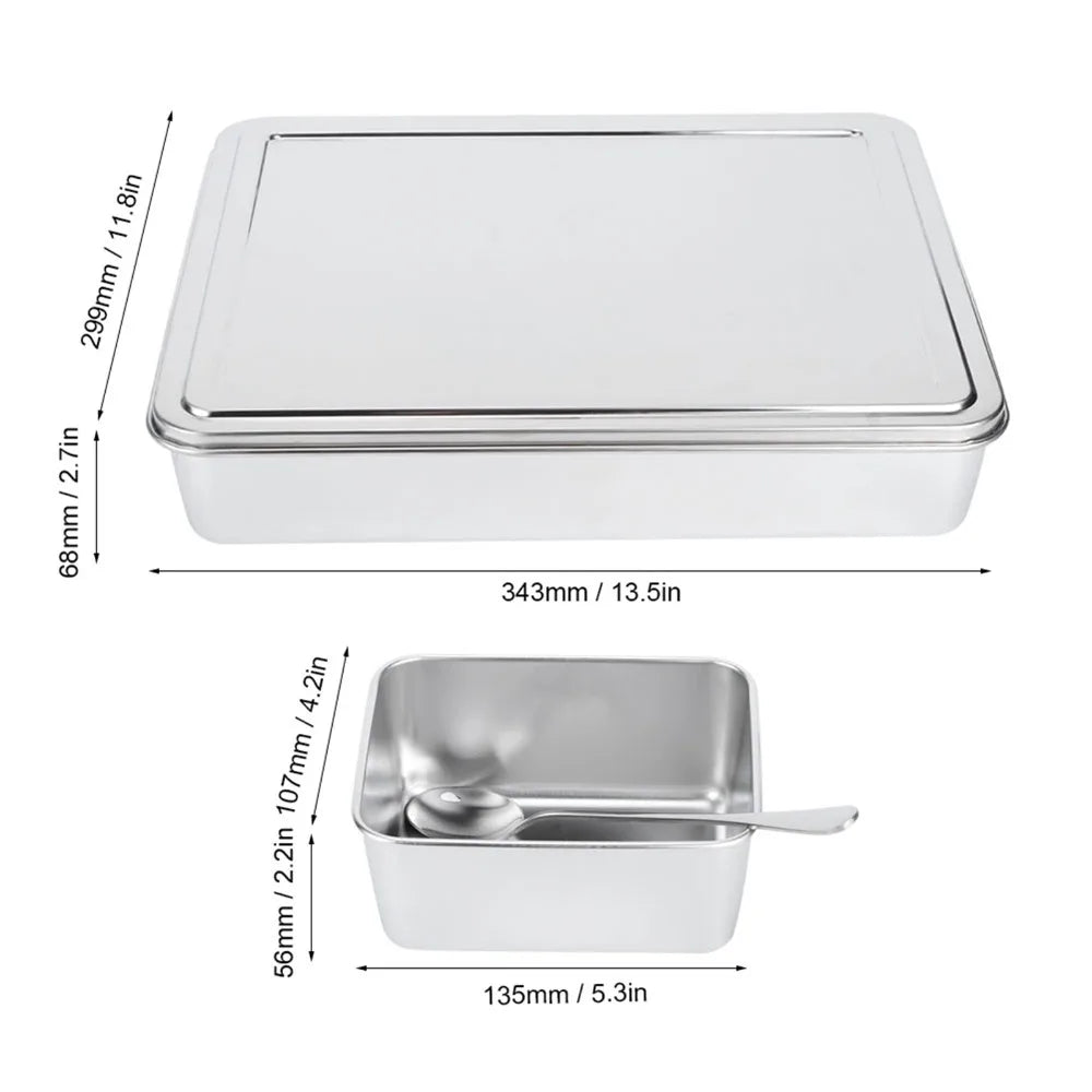 6-Grid Stainless Steel Masala Dabba Spice Organizer with Spoons