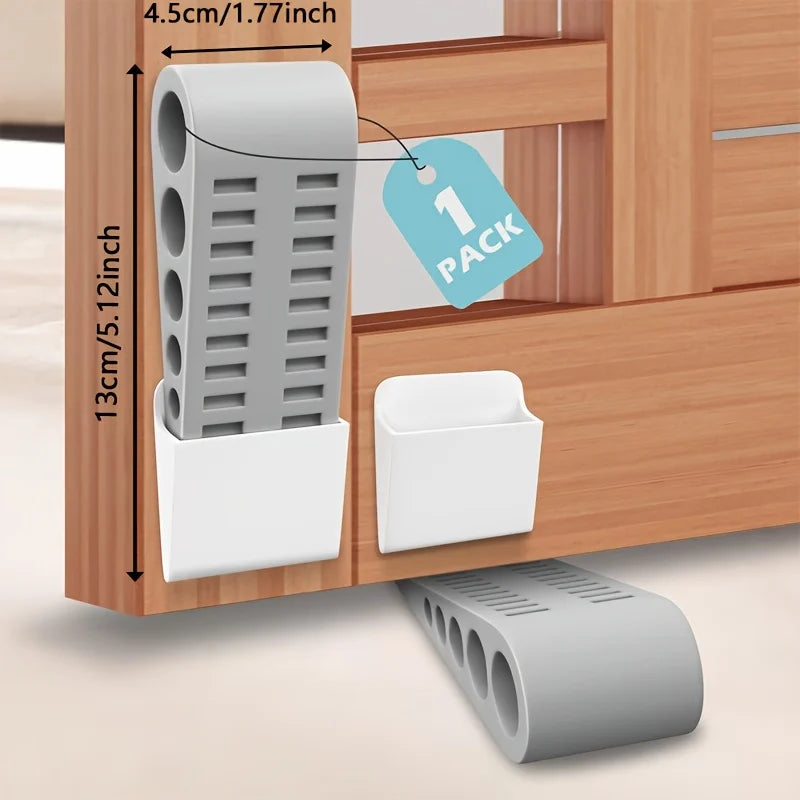 Door Wedge Stoppers Set of 2 with Holder – No Drilling