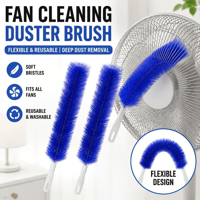 2-Pack Bendable Microfiber Fan & Blind Cleaning Brush