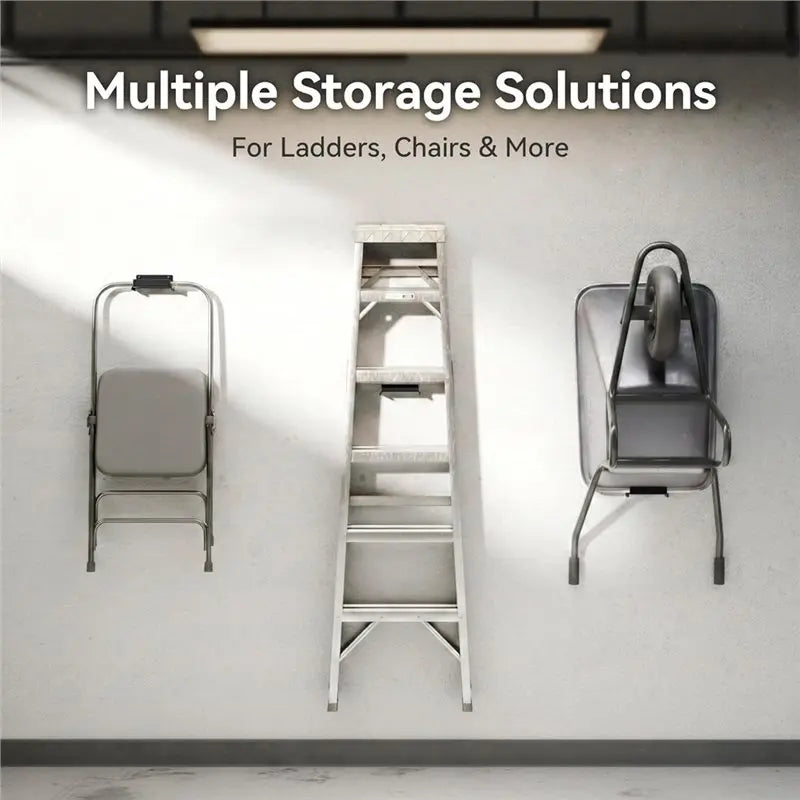 Heavy Duty Garage Ladder Wall Hooks 4-Pack – Wall Mount Hanger