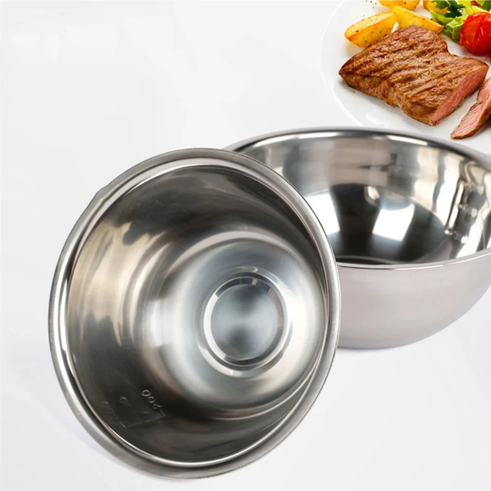 Stainless Steel Scaled Mixing Bowl 16cm 20cm 22cm | VIBE
