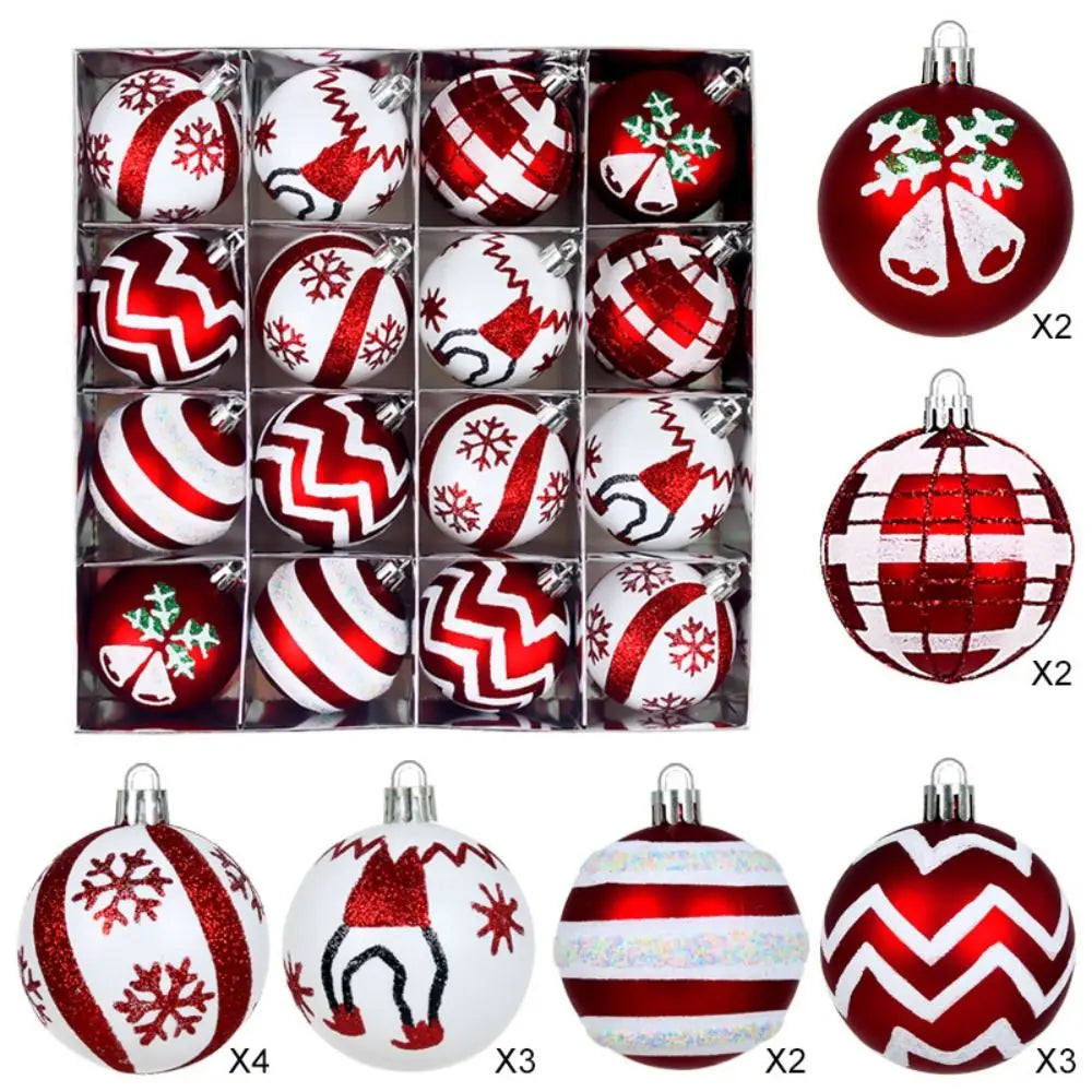 16-Piece Multicolor Christmas Ball Ornaments Set – 6cm