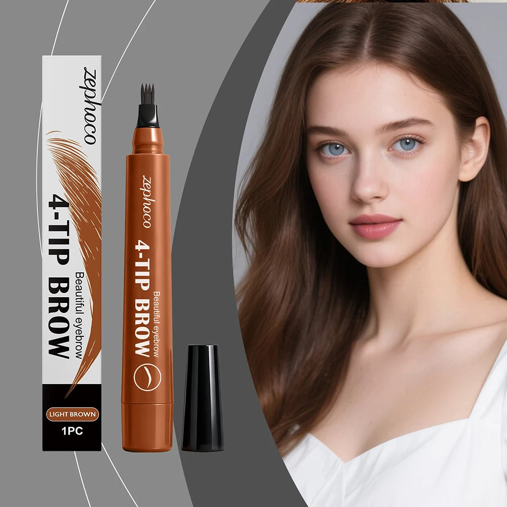 Misscheering Light Brown Microblading Eyebrow Pen 24Hr Wear
