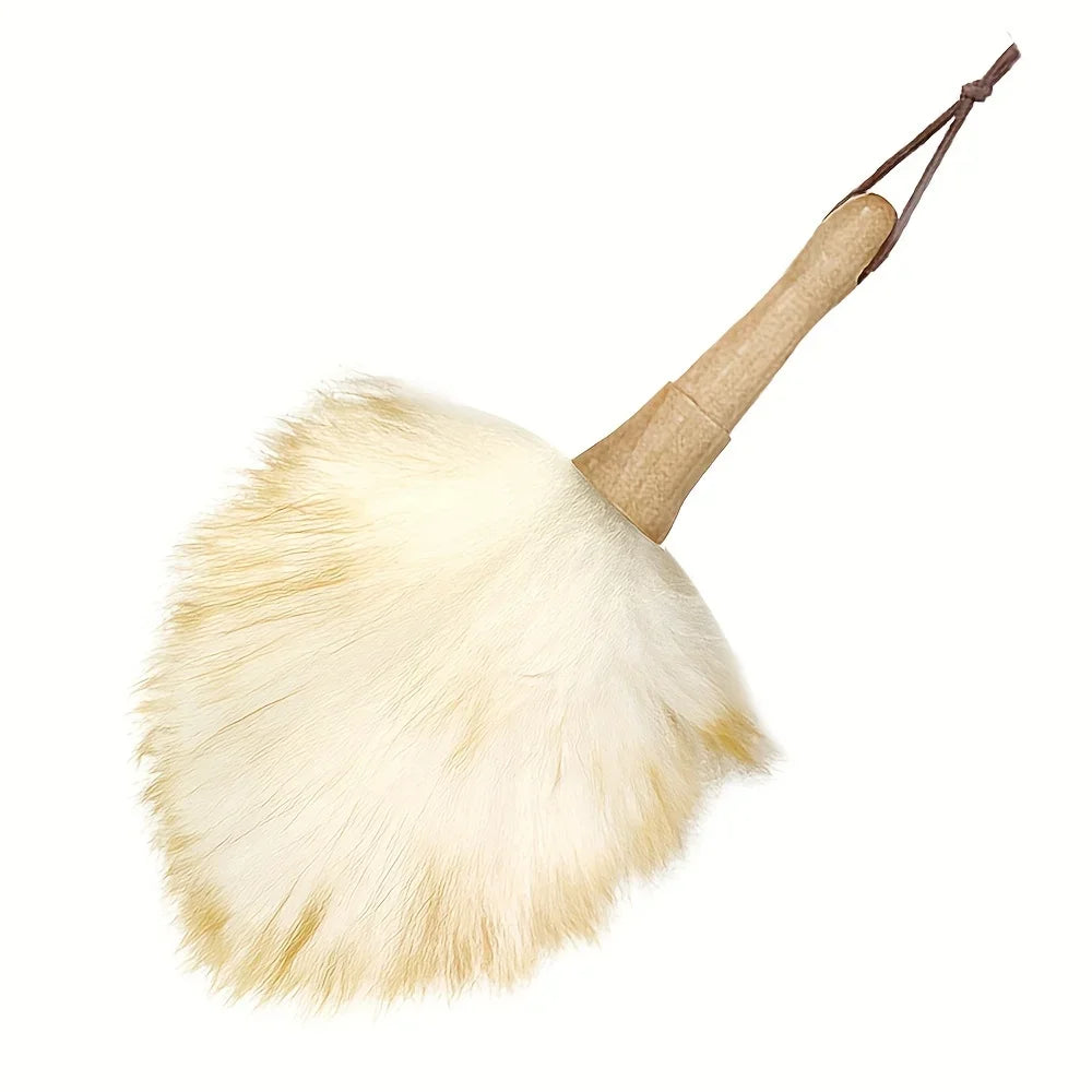 Wool Duster Brush Wooden Handle – Car, Office & Home Use