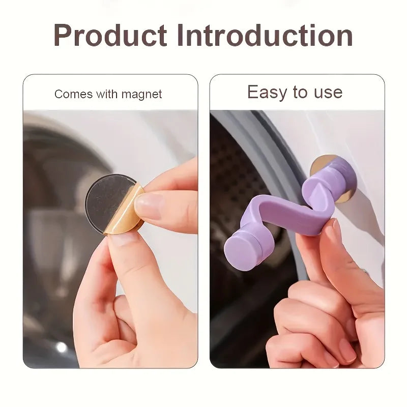 Front-Load Washer Door Vent Lock with Magnetic Hold
