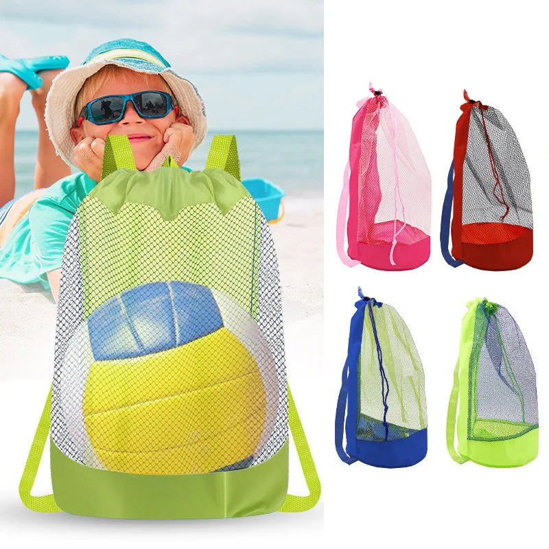 Large Drawstring Toy Storage Net Bag – Sand Play Mesh Carry Bag