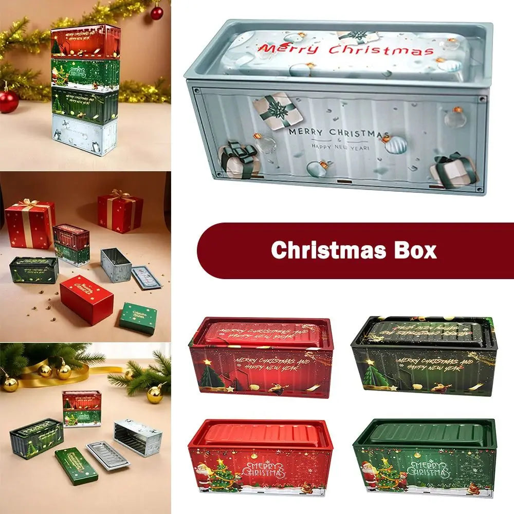 Vintage Mini Tin Storage Box – Christmas Industrial Style
