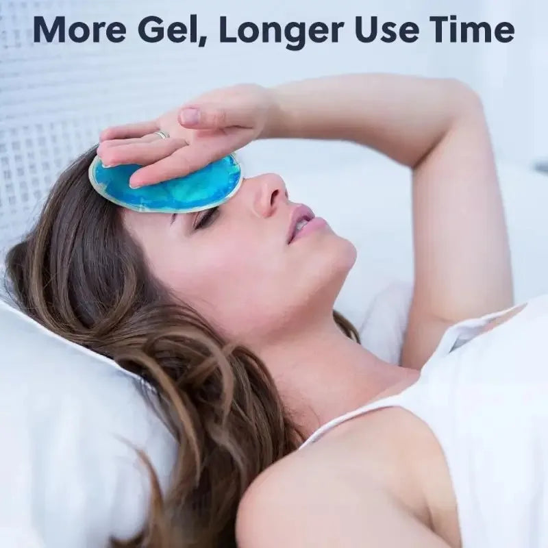 Reusable Round Gel Ice Packs – Hot & Cold Compress 2/4 Pack