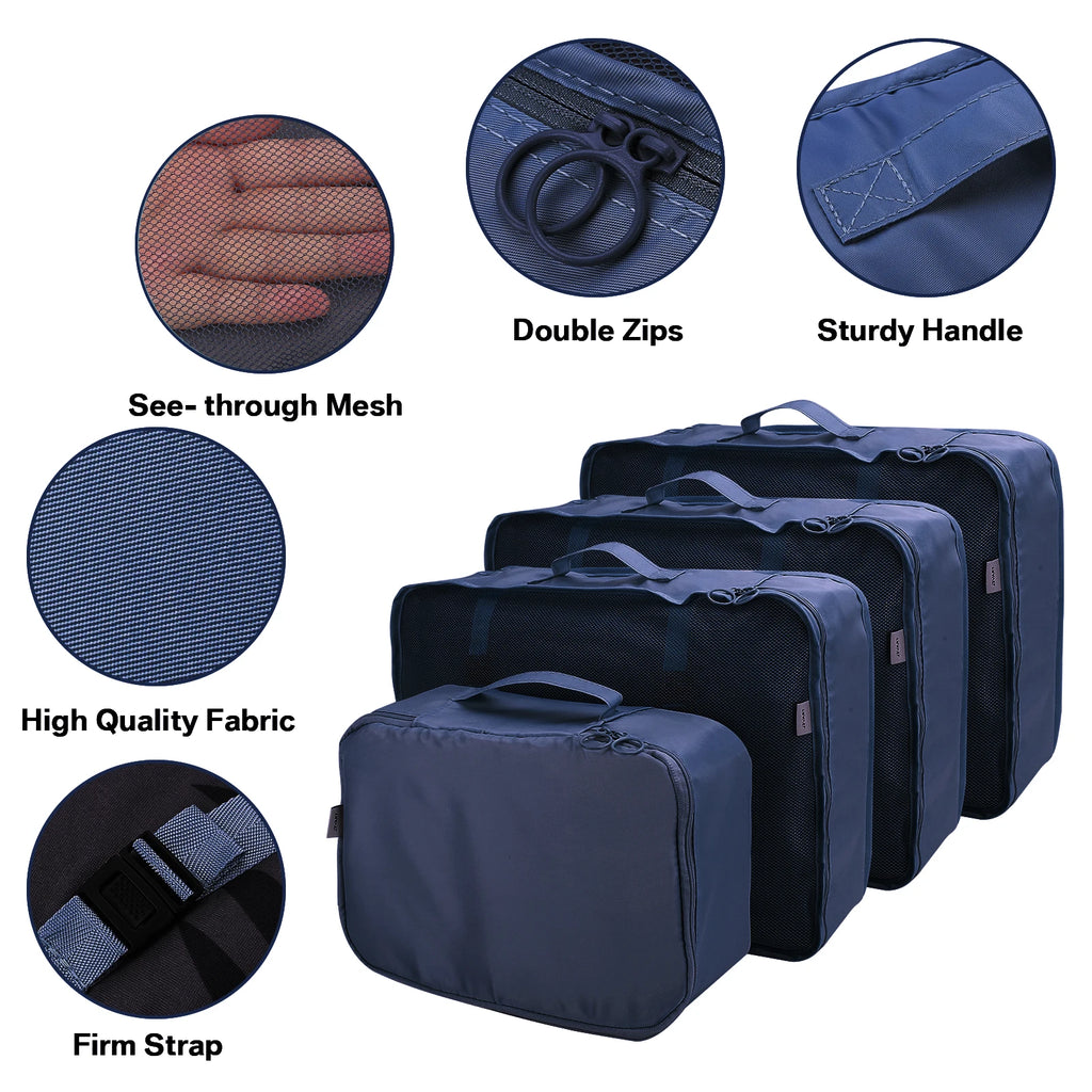 Packing Cubes for Suitcase 6/8 PCS Waterproof Travel Organizer
