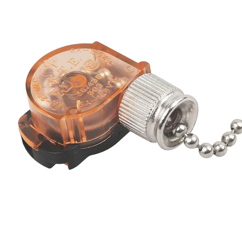 2-Pack Ceiling Fan Light Switch 6A 125VAC + Pull Chains E87438