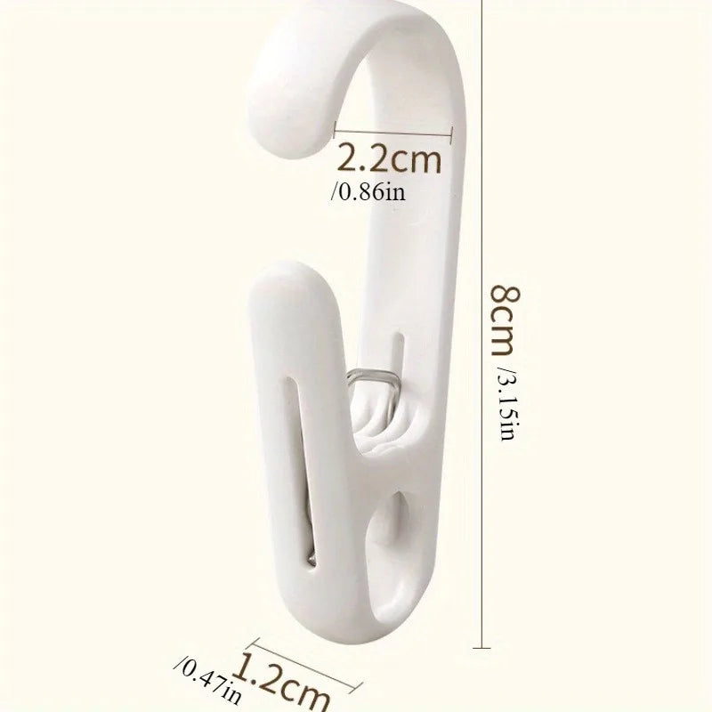 10-Pack Multifunctional Plastic Clips – Home Storage Hooks