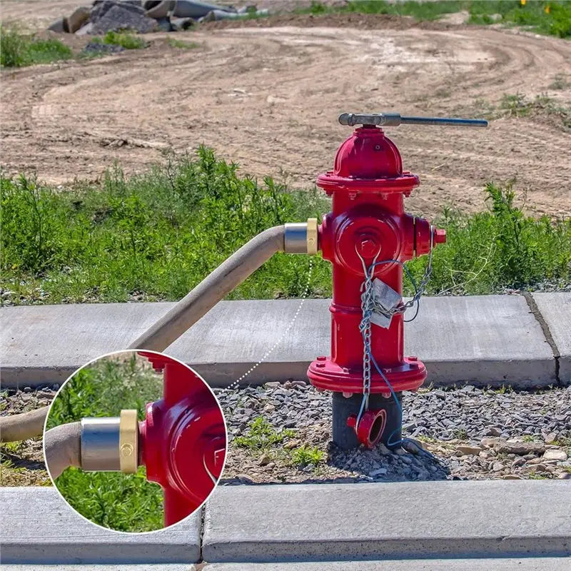 2-Pack 2-1/2" NST to 3/4" GHT Fire Hydrant Hose Adapter