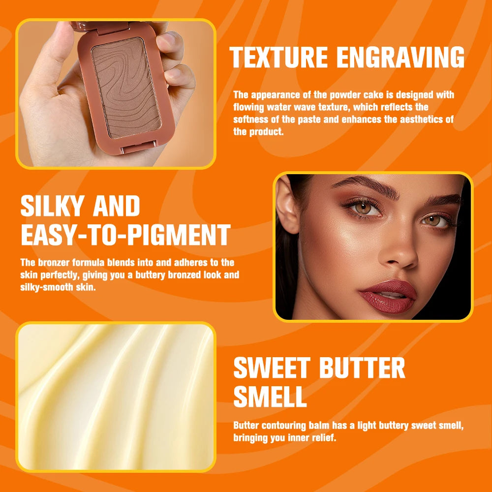 Butter Bronzer Matte Powder – 8 Shades, Contour & Highlight
