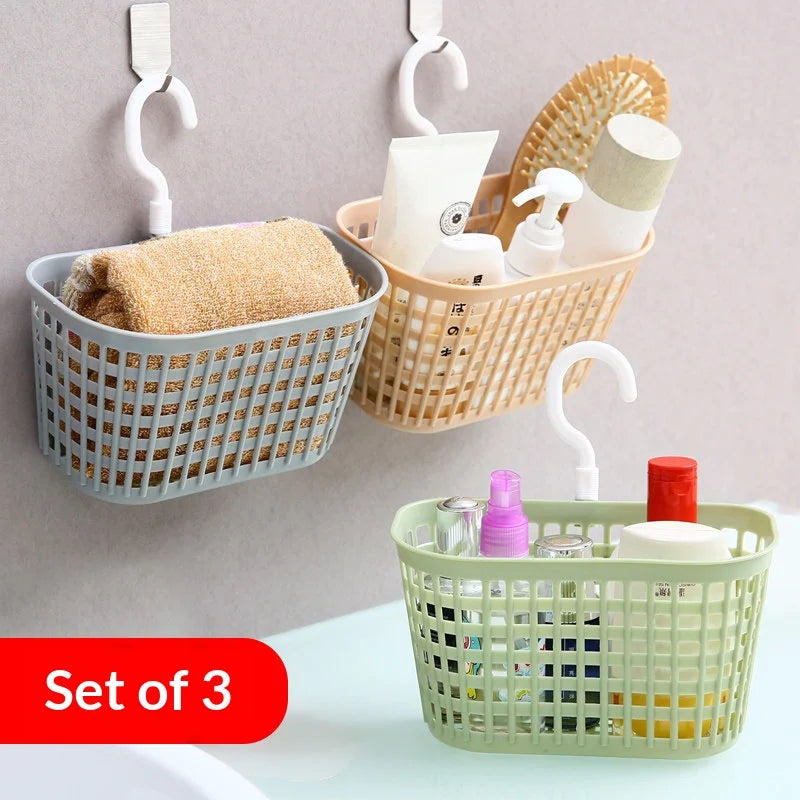 Hanging Storage Basket 360° Rotatable Hook – Kitchen & Bathroom