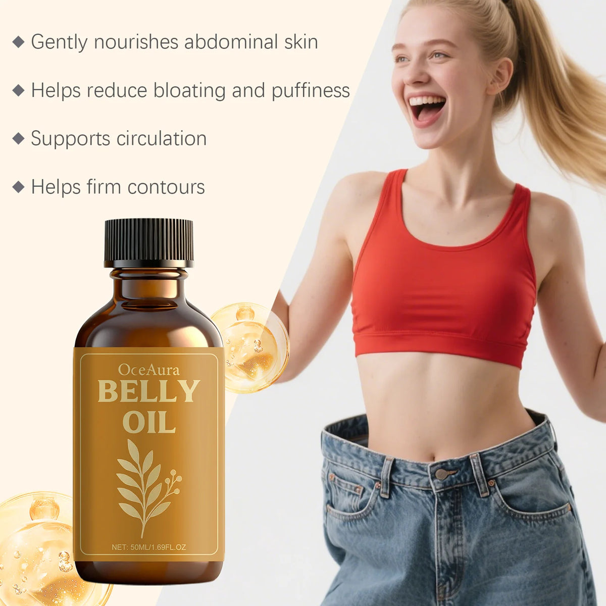 VIBE Body Firming Massage Oil – Belly, Cellulite & Skin Texture