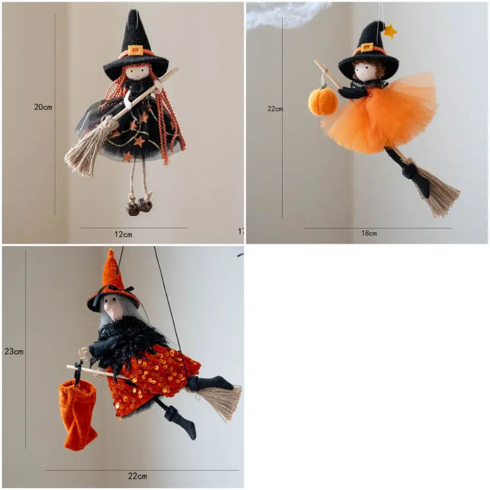 Halloween Hanging Witch Ghost Pumpkin Decorations – 2pc Set