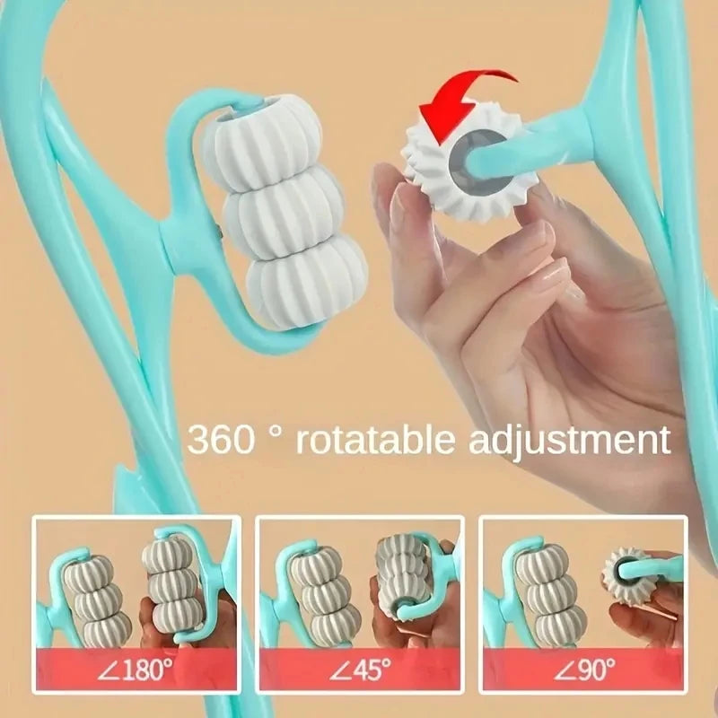 OREADEX 4-Wheel Manual Neck & Shoulder Kneading Massager