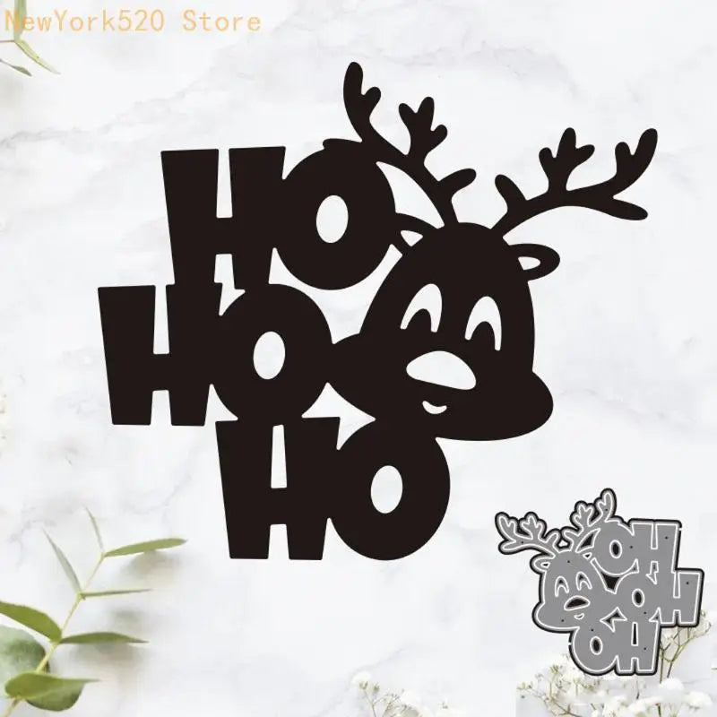 Christmas Ho Ho Ho Metal Cutting Die Stencil for Scrapbooking