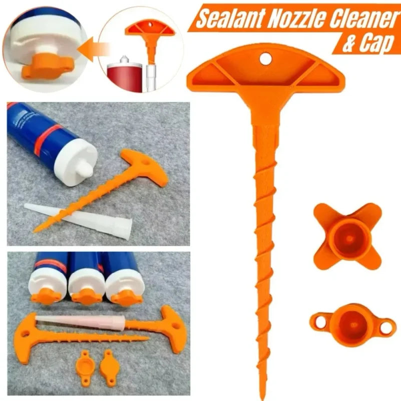 Caulk Saver Set – Sealant Nozzle Cleaner & Sealing Cap