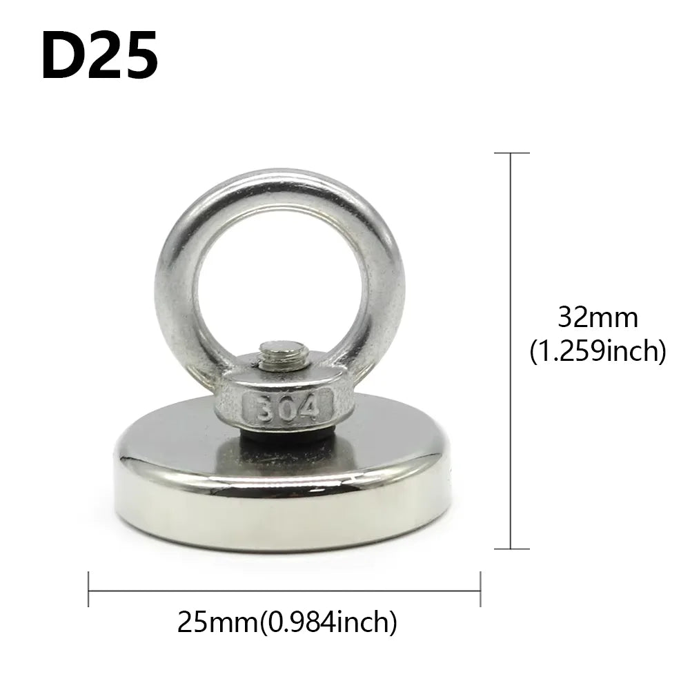 N52 Neodymium Fishing Magnet Heavy Duty D16–D42mm Countersunk