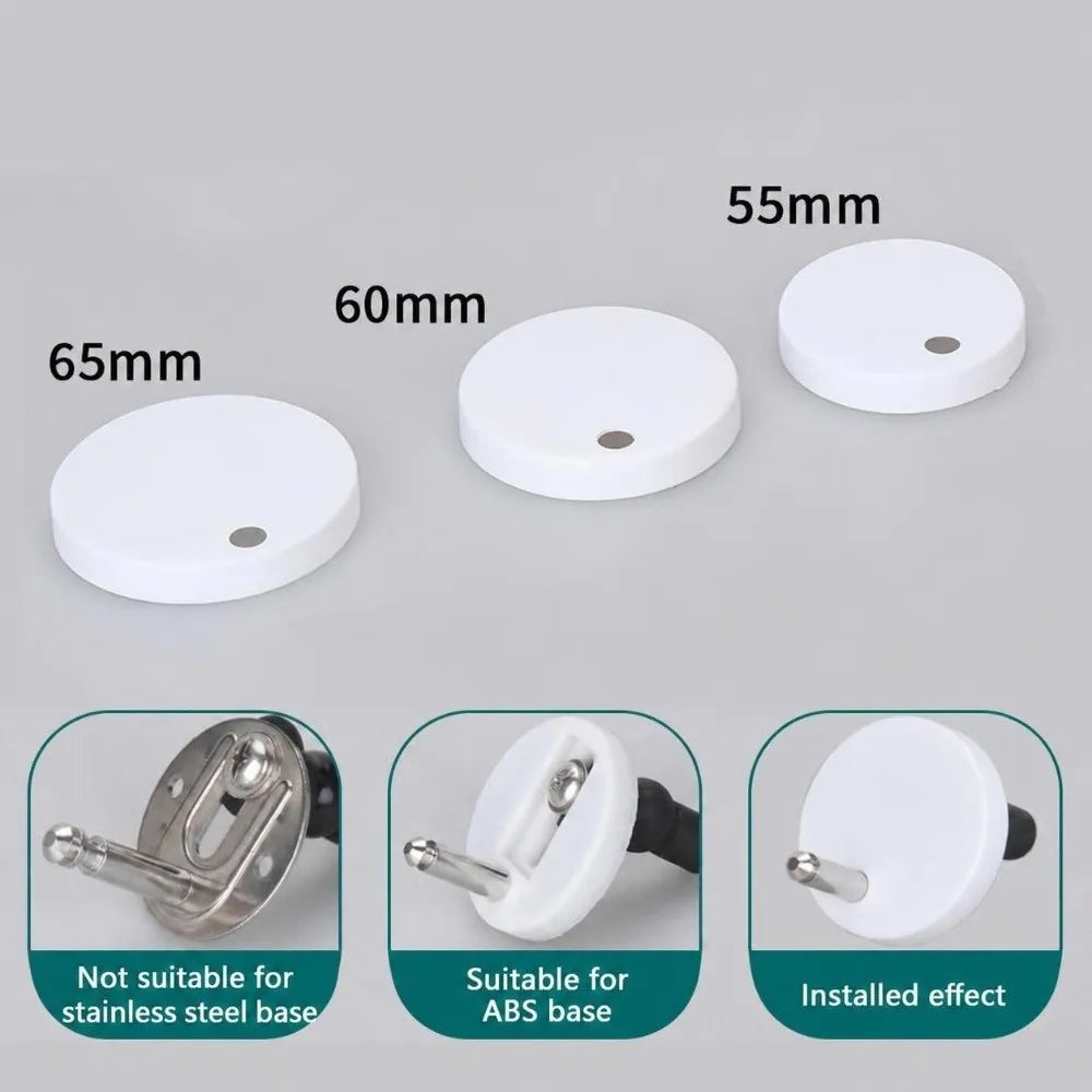 Toilet Bolt Caps PVC & Stainless Steel 55/60/65mm | 1 Pair