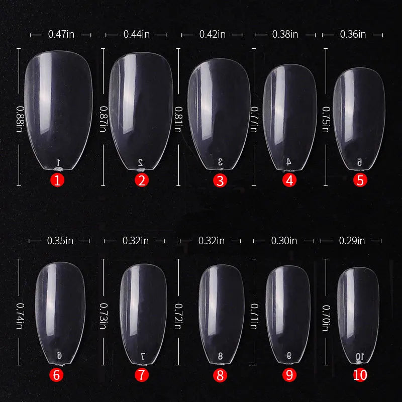 500pcs Press On Nail Tips – Coffin Ballet Full Cover False Nails
