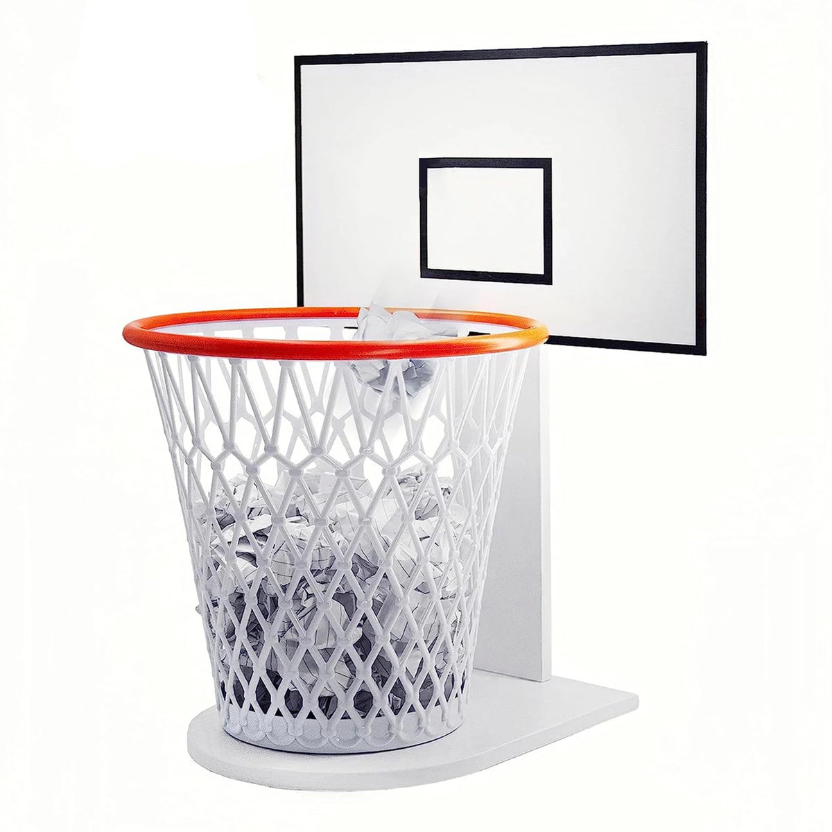 Wall-Mount Basketball Hoop Trash Can Storage Rack – Fun Gift