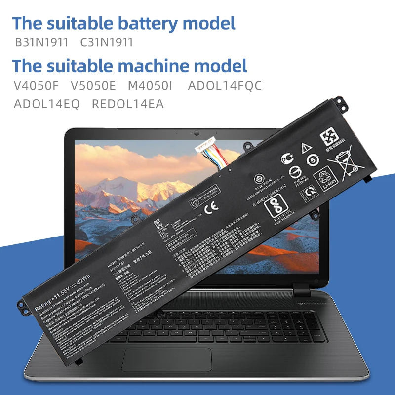 SUOZHAN B31N1911 11.55V 42Wh Battery for ASUS VivoBook