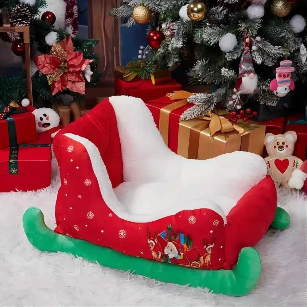 Faux Fur Sleigh Dog Bed – Warm, Festive & Washable