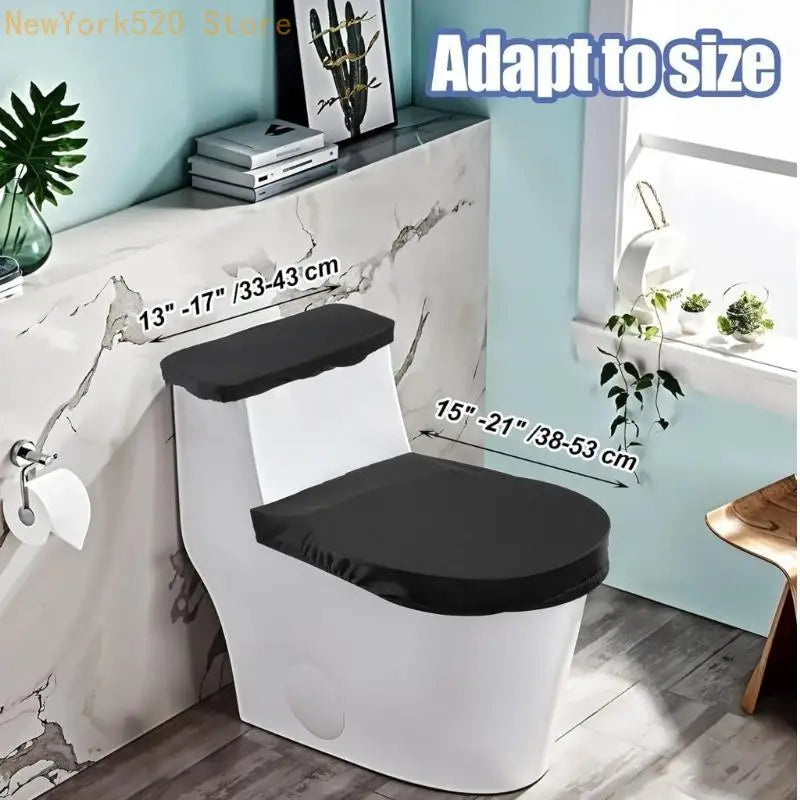 2PCS Toilet Lid & Tank Dustproof Cover Set – Polyester