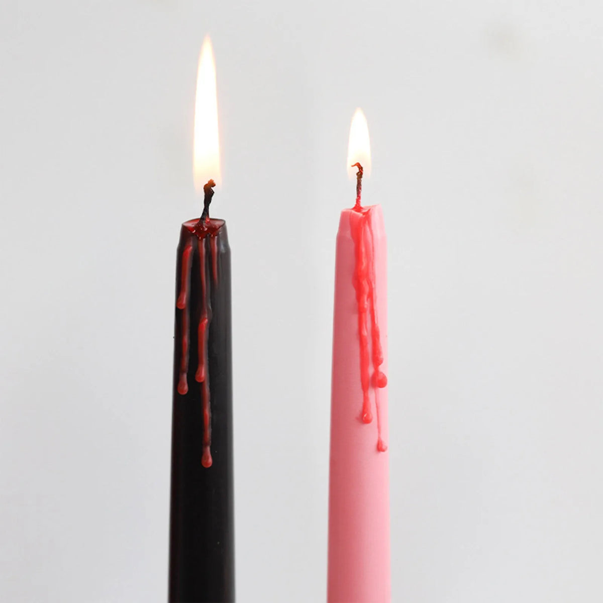 4-Pack Vampire Tears Gothic Taper Candles – Halloween Drip Wax Set