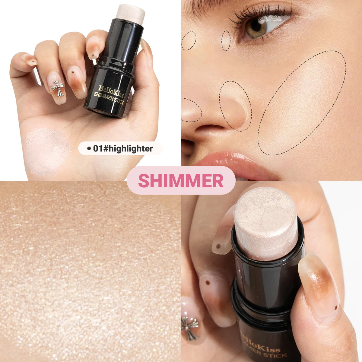 OREADEX 15-Color Shimmer Bronzer Highlighter Contour Stick