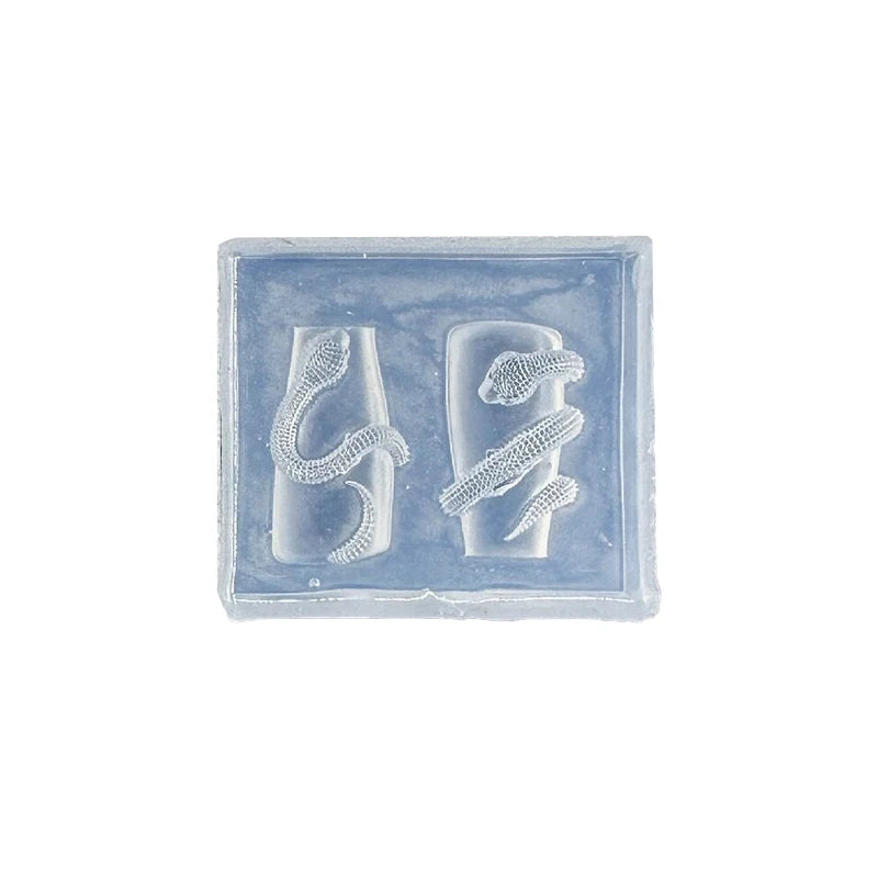 Cartoon Snake Silicone Nail Mold – 3D DIY Manicure Tool