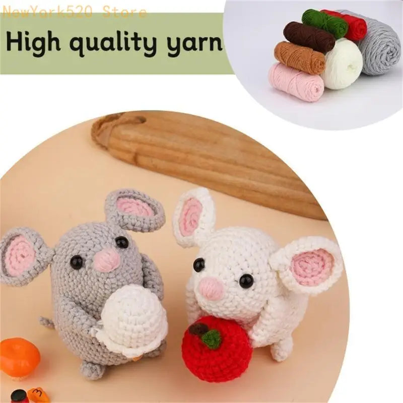 Beginner Animal Mouse Crochet Kit – Hooks & Threaders Included