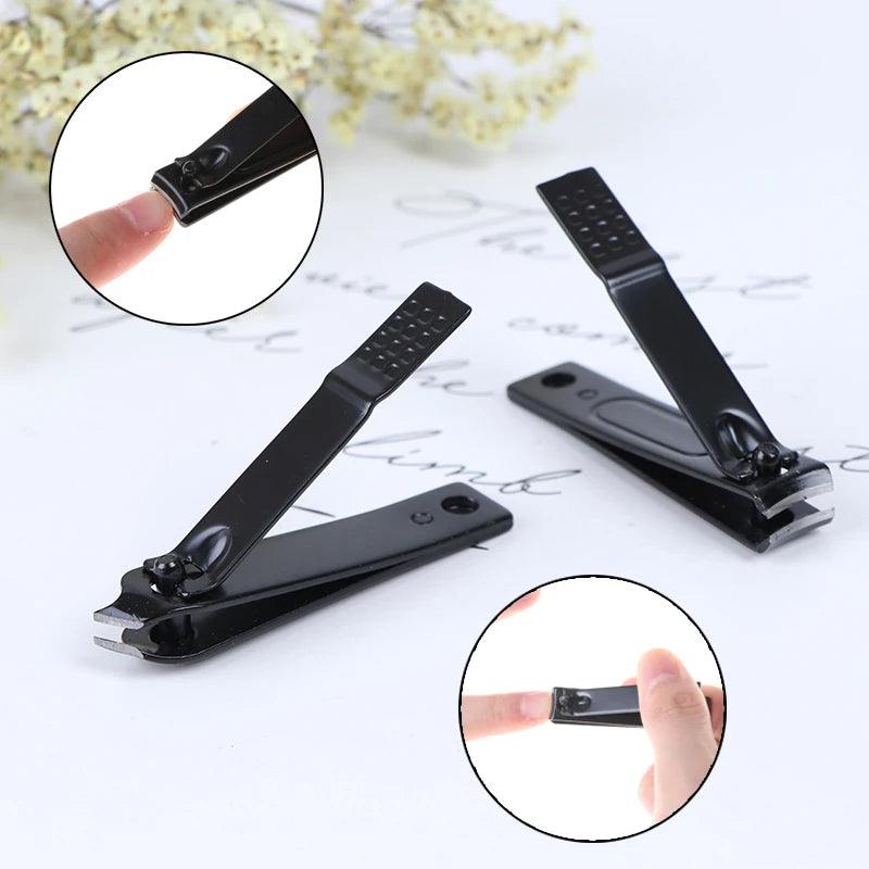 Professional Black Stainless Steel Toenail Clipper Trimmer