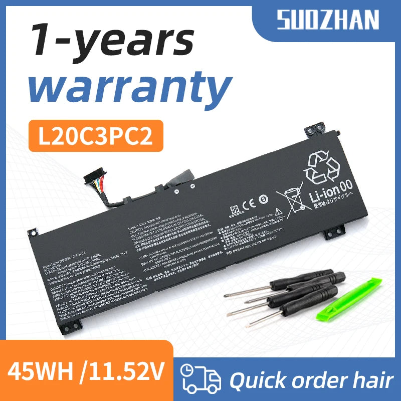SUOZHAN Battery for Lenovo IdeaPad Gaming 3 L20C3PC2 L20D3PC2