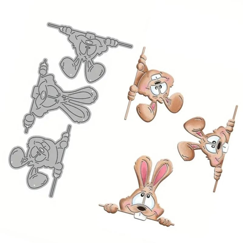 Easter Rabbit Metal Cutting Dies – Scrapbooking Embossing Stencils