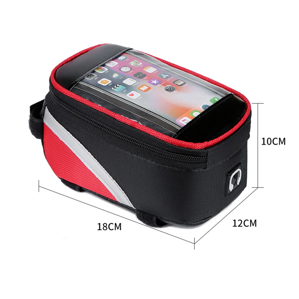 Waterproof MTB Bike Frame Bag – Touch Screen Phone Holder 6.7"