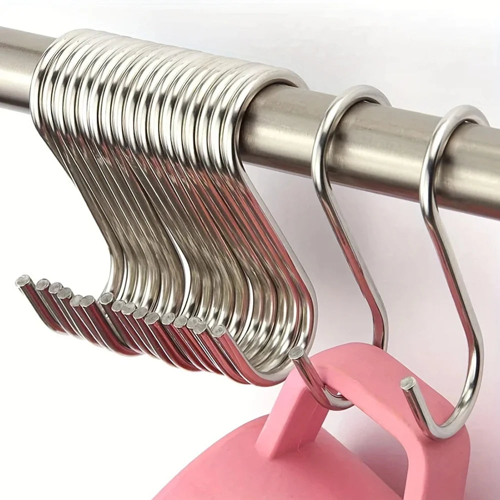 Heavy Duty Stainless Steel S-Hooks – Multipurpose Hanging Hooks
