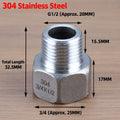 304 SS G 1/2" Hex Head Coupling Pipe Extension Nipple