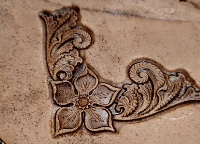 3D Arabesque Corner Flower Leather Embossing Mold – Aluminum
