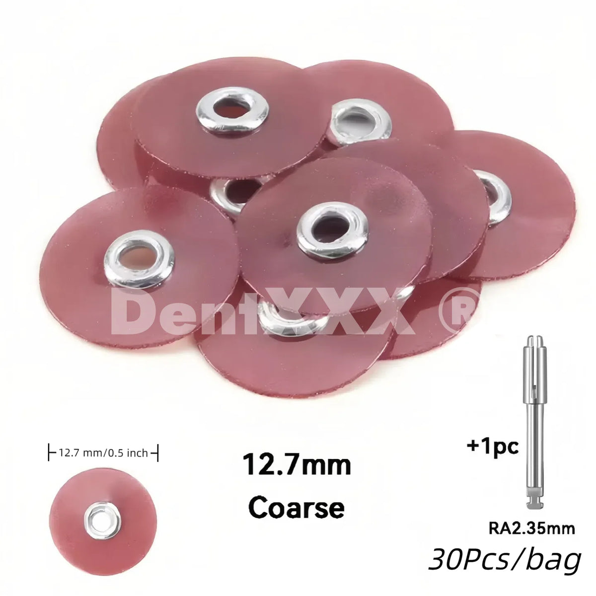 31-Pc Glass Polishing Disc Set & Mandrel – 4 Grits