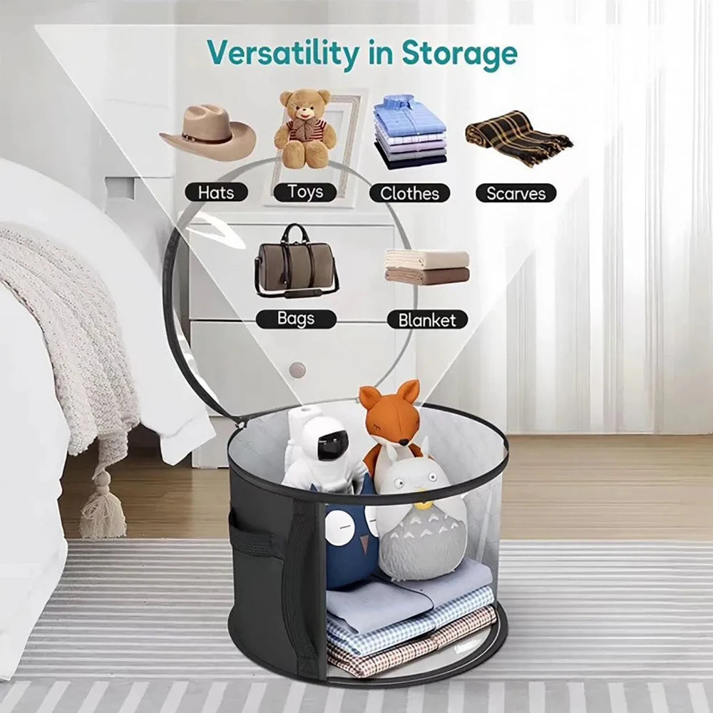 Oversized Clear Hat Storage Box | Stackable Hat Organizer