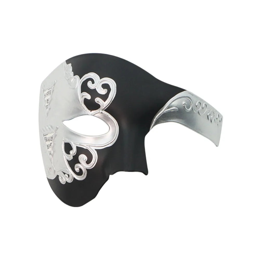 Venetian Half Face Masquerade Mask | Halloween Phantom Style